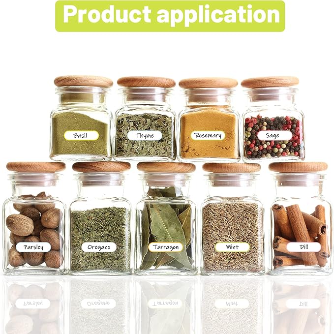 132 Pieces Removable Food Labels Stickers Waterproof Kitchen Labels for POP Food Storage, Home Organization with Marker Pen, 3 Sizes (Colorful)