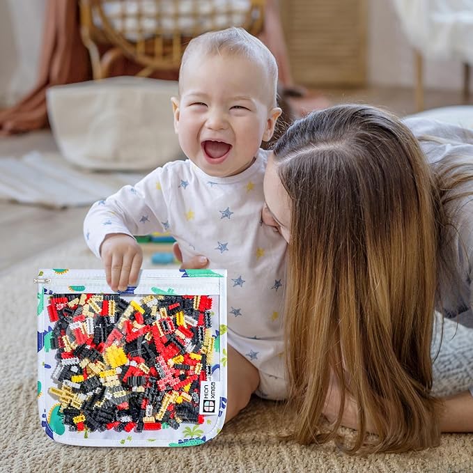 TSA Approved Toiletry Bag, Set of 3 Clear Travel Toiletry Bag Quart Size Zipper Travel Pouch, Waterproof Makeup Cosmetic Bag for Women Men Kids Toiletries Carry on, Dinosaur Large