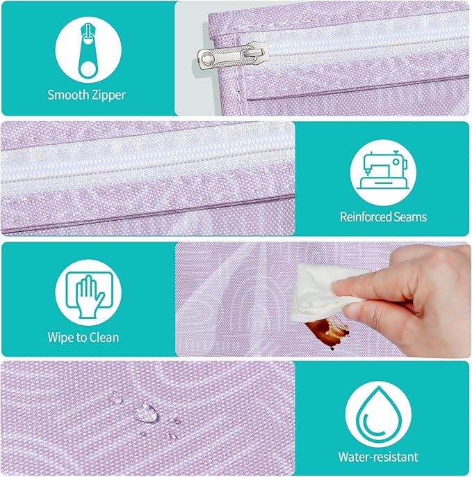 TSA Approved Toiletry Bag, Set of 3 Clear Travel Toiletry Bag Quart Size Zipper Travel Pouch, Waterproof Makeup Cosmetic Bag for Women Men Kids Toiletries Carry on, Wander Large