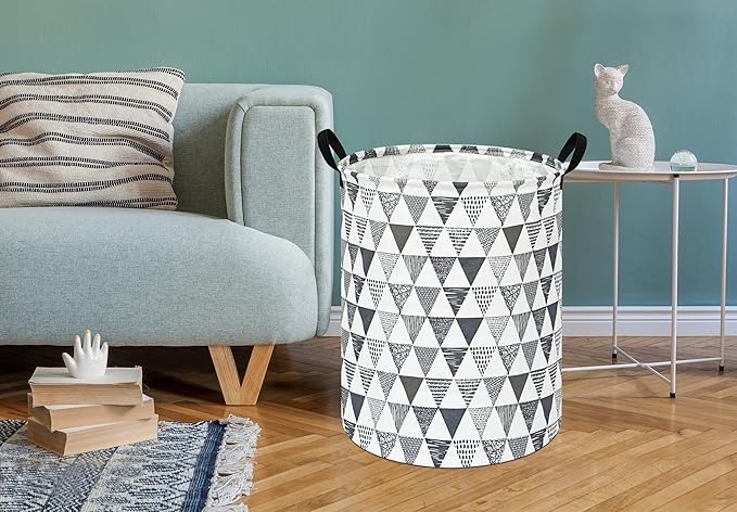 Baby Waterproof Storage Basket Kids Hamper Nursery Bins Organizer Gift Toy Box Laundry Basket for Women Large Canvas Collapsible Chest for Home/Dorm/Office/Room Decor