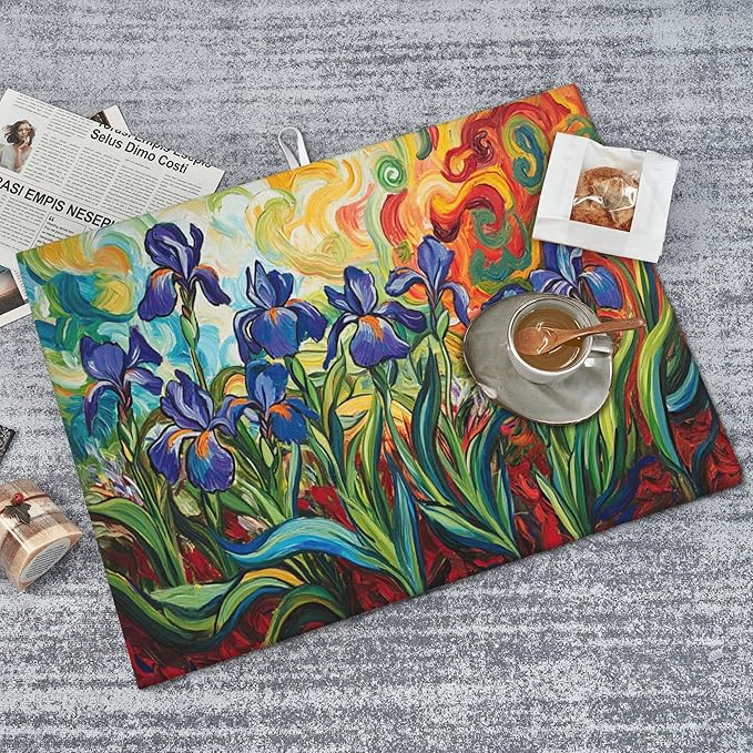 watercolor Flowers Dish Drying Mat for Kitchen Counter Microfiber Super Absorbent Non-Slip Dish Drying Pad for Countertops Dishes Utensils Stylish Quick-Dry Machine Washable 18x24 Inch