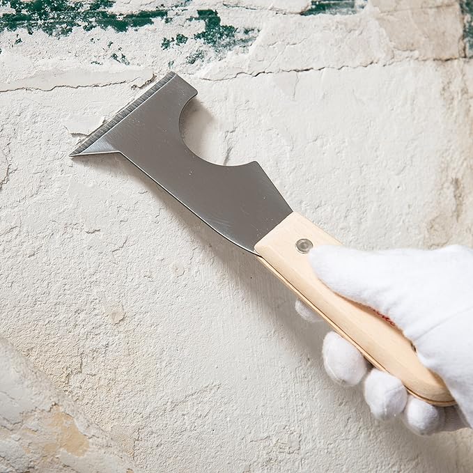 Bates- Paint Scraper, Taping knife, Pack of 2 Putty Knife Scraper, Scraper, 5 in 1 tools, Spackle Knife, Caulk Removal Tool, Painters Tool, Paint Can Opener, Paint Remover for Wood, Wallpaper Scraper