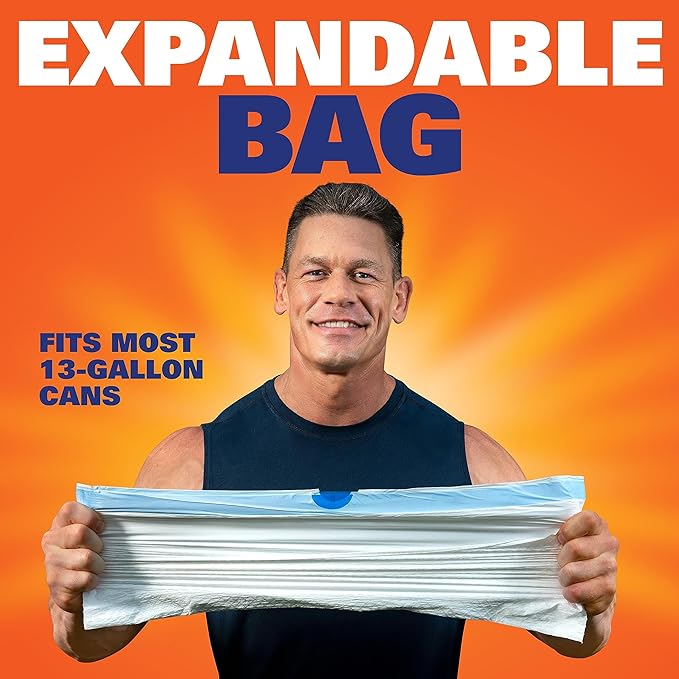 Hefty Ultra Strong 13 Gallon Trash Bags, Tall Kitchen Trash Bags 13 Gallon Size, Drawstring Closure, Continuous Odor Control, White, Lavender and Sweet Vanilla Scent, 110 Bags