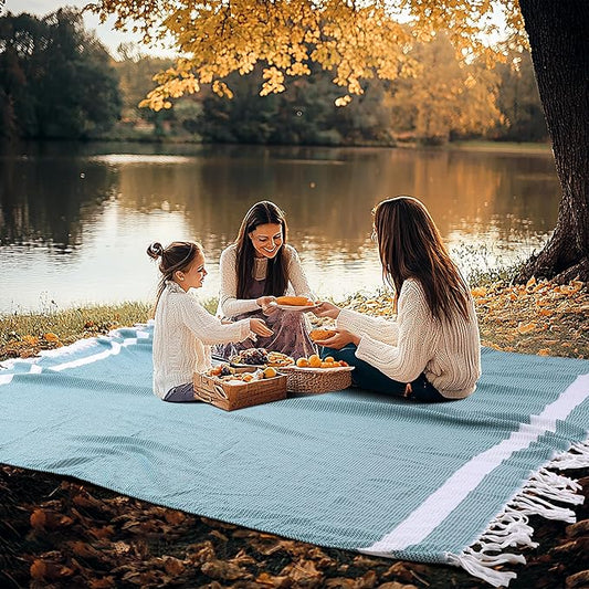 Large Picnic Blanket Outdoor Law Park Grass Patio Mat Manta Para Soft Car Travel Essentials Road Trip Summer Vacation Stuff Outside Accessories Roadtrip Camping Gear Rv Must Haves Glamping Tent Gadget