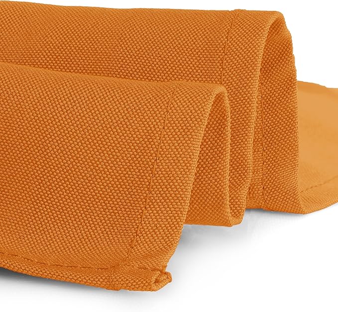 Gee Di Moda Fitted Tablecloth - 72 x 30 Inch Orange Floor-Length Fitted Table Cloth for 6 Foot Rectangle Table, Heavy Duty Washable Fabric for Parties, Dinner, Weddings, Baby Shower & Trade Show