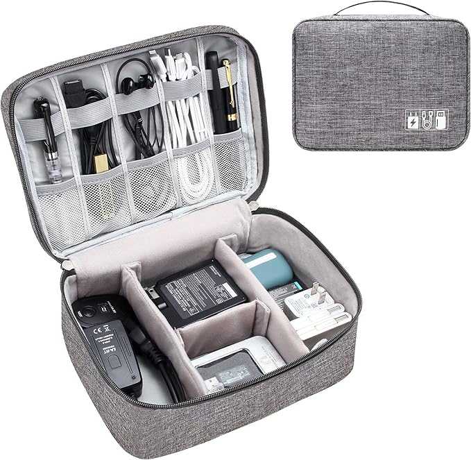 Electronics Organizer Travel Cable Organizer Bag Waterproof Portable Digital Storage Bag Electronic Accessories Case Cable Charger Organizer Case