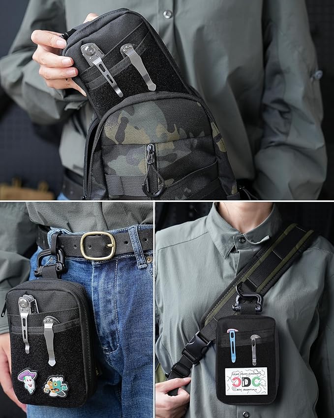VIPERADE VE32 EDC Pouch, Pocket Organizer with Patch Area, Molle Utility Pouch for Everyday Carry