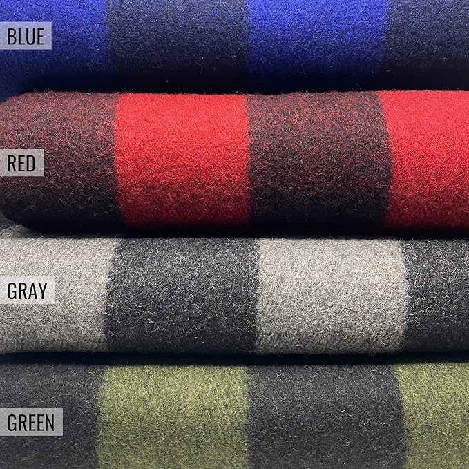 Arcturus Military Wool Blanket - Warm, Thick, Washable - Great for Outdoors, Camping, Stadium Blanket, Picnics, Travel - Car & Bushcraft Survival Kits