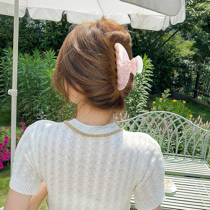 2 Pack Hair Claw Clips Women Large Tortoise Hair Clip French Design Barrettes Celluloid Leopard Print Accessories Jaw Clips for Thick Hair