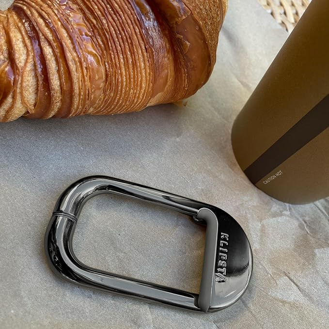 FLIP Bag Hook - Newly Redesigned. Portable Purse Hanger for Table with Magnetic Closure - (Chrome Black)