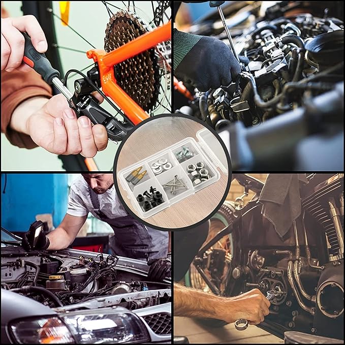 Portable Small Pocket Organizer Box, Transparent Storage Case for Screws/Nuts/Bolts/Nails/Washers/Snap Rings/Automotive & Paper Clips/Fuses/Buttons/Pins/Beads/Jewelry-Pack of 3