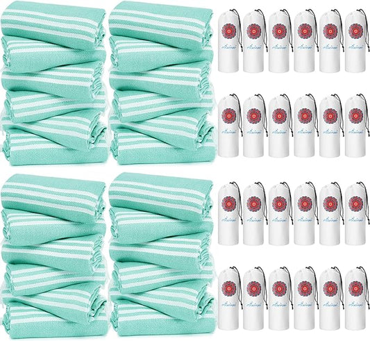 24 Pack Turkish Beach Towels Quick Dry Sand Free Oversized Bath Pool Swim Towel Extra Large XL Blanket Adult Travel Cruise Accessories Must-Haves Clearance Stuff Necessities Vacation Essentials