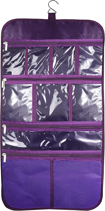 Freegrace Premium Hanging Toiletry Travel Bag - Cosmetic, Jewelry, Toiletry & Accessory Storage Organizer Bag, Large Size, Various Compartments