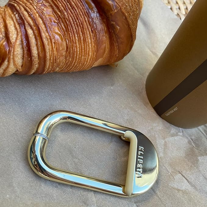FLIP Bag Hook - Newly Redesigned. Portable Purse Hanger for Table with Magnetic Closure - Now Holds up to 50 lbs. (Gold)