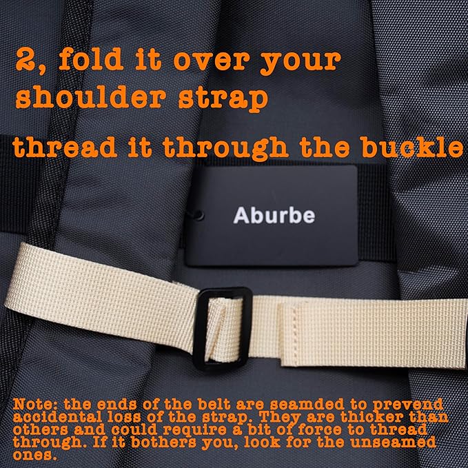 Backpack Chest Strap, Universal Add on Adjustable Sternum Strap, School Chest Belt Replacement, with Heavy Duty Quick Release Buckle Clip, for Travel, Hiking, Camping (Beige)