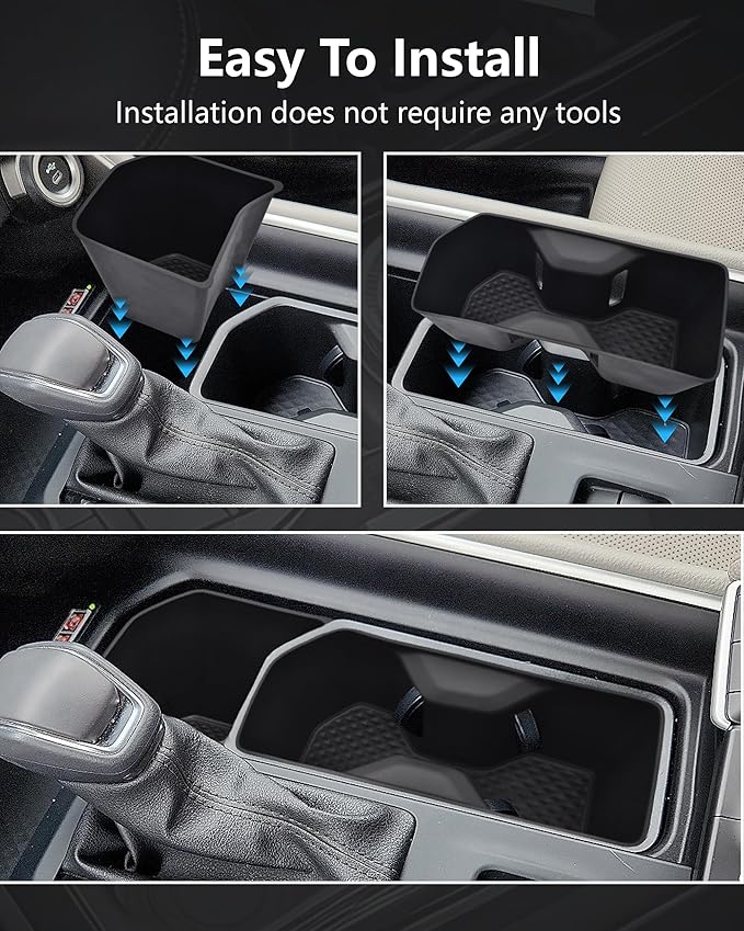 Cup Holder Inserts for Toyota Grand Highlander Accessories 2026 2025 2024, Non-Slip TPE Center Console Protector Organizer to Prevent Spills & Scratches for 2025 2026 Grand Highlander Hybrid