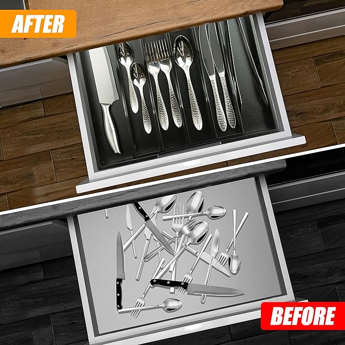 Kitchen Silverware Drawer Organizer and Storage Kitchen Gadgets Best Sellers 2025 First Apartment Essentials New Home Must-Haves Things Stuff Accessories Housewarming Hostess Host Gifts