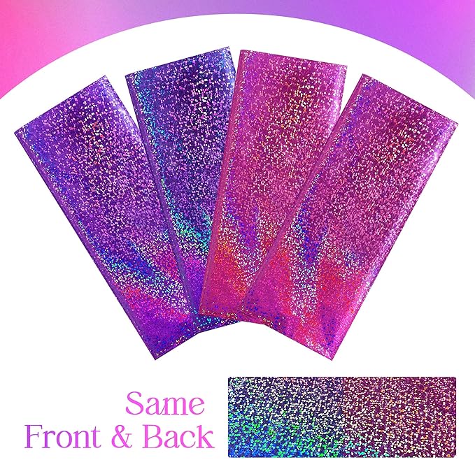 Purple & Fuchsia Red Holographic Tablecloth 40" x 108" Hot Pink Party Decoration Valentine's Day Birthday Party Table Decor Iridescence Plastic Table Cloth for Halloween Bachelorette Supplies