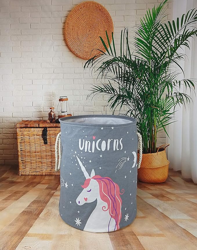 Round Laundry Basket Storage Bins Nursery Hamper Gift Baskets for Home,Office,Home Decor