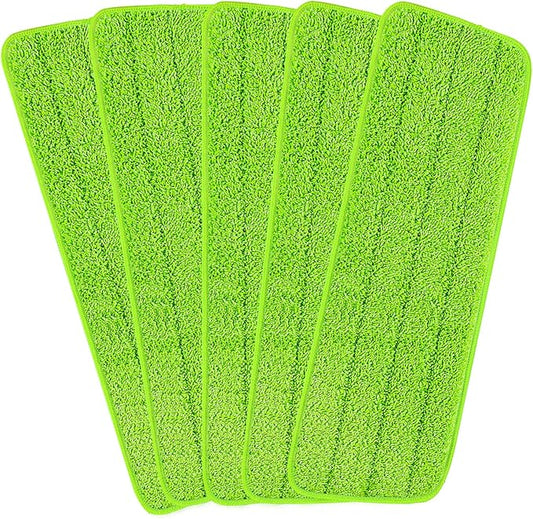 16.5 inch Reusable Mop Pads Microfiber Spray Mop Replacement Heads for Wet/Dry Mops Compatible with Bona Floor Care System (5 Pack)