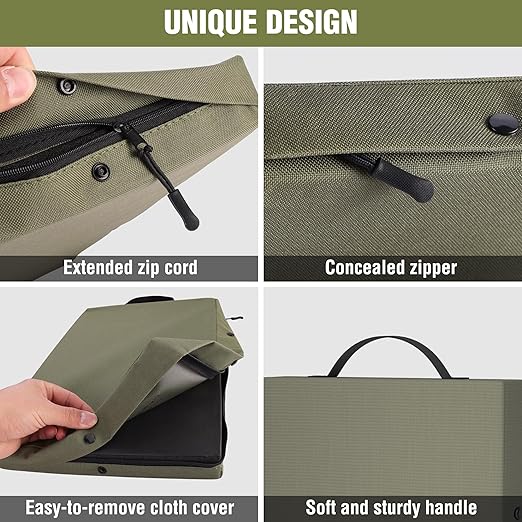 WORKPRO 17" Kneeling Pad with Removable Cover, Soft Pad Cushioning for Knee, Large Foam Kneeler Pad for Gardening, Daily Chores, Workout Supplies, Green