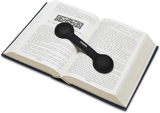 Bookmark/Weight-Page Holder-Holds Books Open and in Place-Black-by Superior Essentials