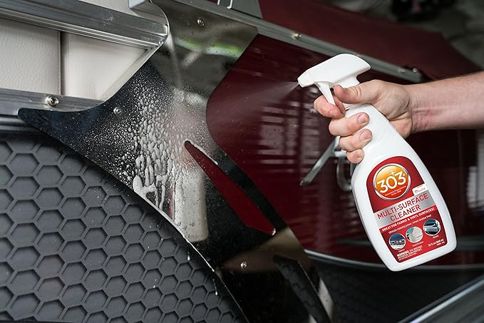 303 Products Marine Multi-Surface Cleaner, Boat Cleaner Spray for Vinyl, Canvas & Upholstery – Removes Dirt & Grime, Sunbrella Recommended, 32 oz