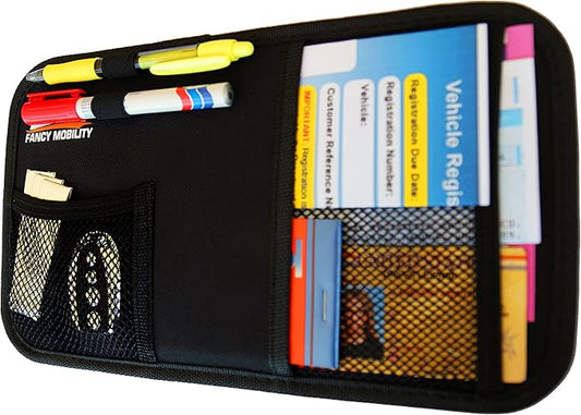 Car Sun Visor Organizer - Auto Accessories Document Holder - Car, Truck, SUV Registration & Insurance Storage Pouch - Road Trip Essentials Gift for Any Driver + 5Year Warranty (25 Pack)