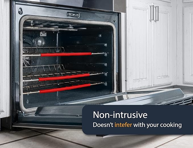Silicone Oven Guards for Racks by Linda’s Essentials (3 Pack) - Heat-Resistant Rack Protectors Shield, Prevents Burns & Scars, Easy to Fit Design, Must-Have Kitchen Safety 14 Inches Long (Red)