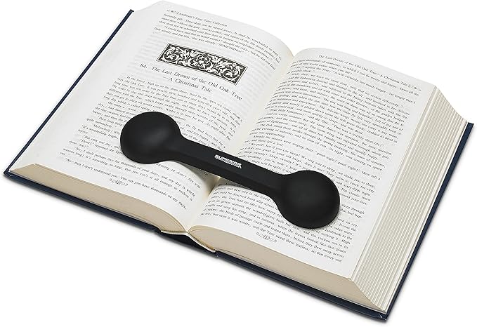 Bookmark/Weight-Page Holder-Holds Books Open and in Place-Black-by Superior Essentials