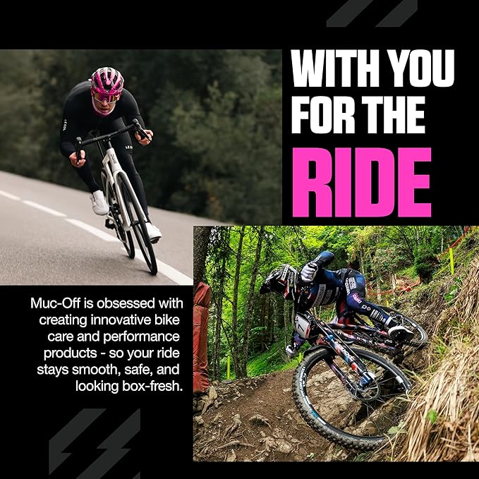 Muc-Off 220 3 Piece Premium Brush Kit - Includes 3 Bike Cleaning Brushes With Durable Nylon Bristles And Ergonomic Rubberised Handles To Minimise Impact