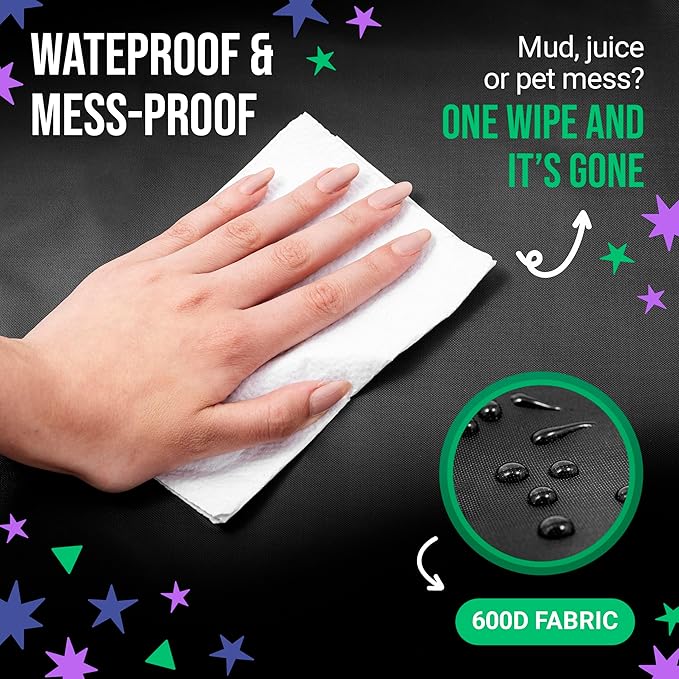 2 Pack Kick Mats Back Seat Protector - Backseat Car Organizer for Kids, Car Storage Organizer, Back Seat Cars Organizers, Cars Organizers Backs Seats, Travel Accessories, No Pockets