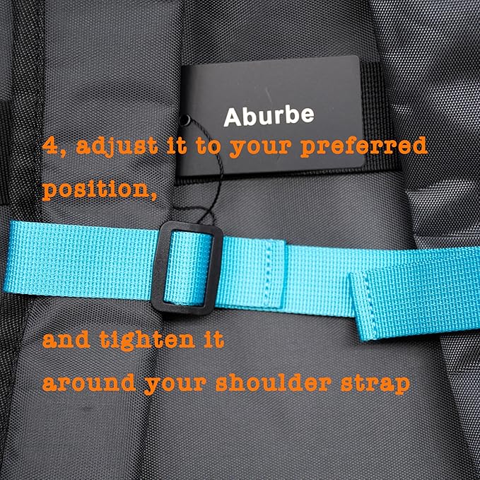 Backpack Chest Strap, Universal Add on Adjustable Sternum Strap, School Chest Belt Replacement, with Heavy Duty Quick Release Buckle Clip, for Travel, Hiking, Camping (Blue)