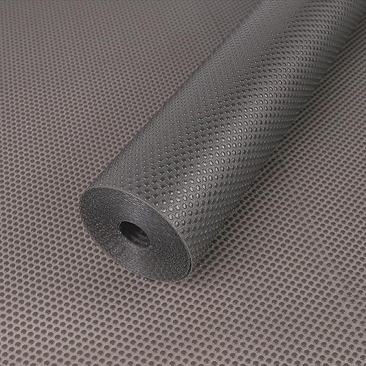 FLPMIX Clear Cabinet Shelf Liner: 11-inch Waterproof Kitchen Drawer Liner - Easy to Cut Non-Adhesive Small Cupboard Mat for Pantry Refrigerator 11" x 240" Translucent Grey