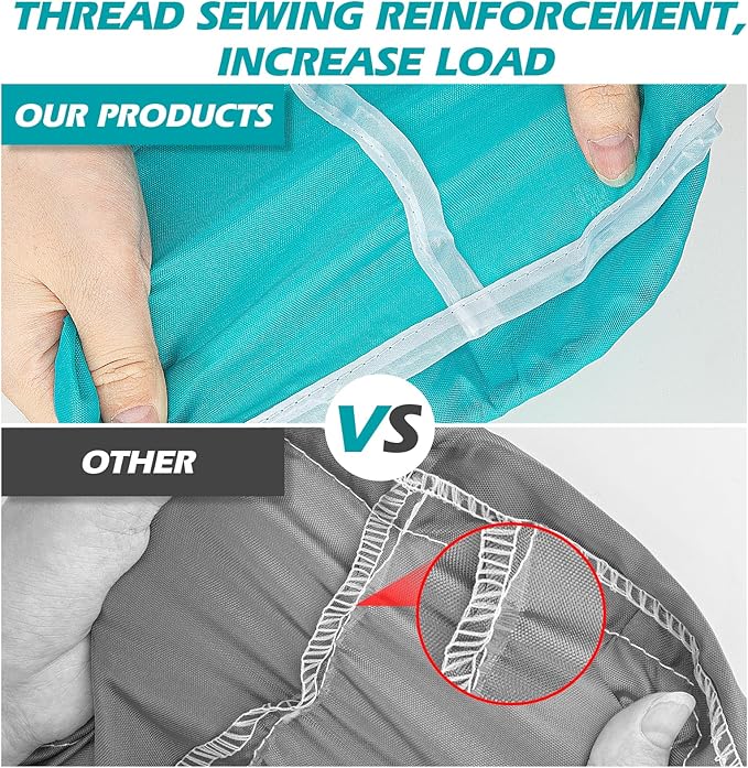 Isink Laundry Bag, 2 Pack Travel Laundry Bags for Dirty Clothes, Large Laundry Bags for Camping & Traveling, Dirty Clothes Travel Bag, 24" x 36" (Cyan + Gray)