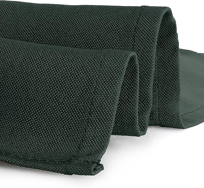 Gee Di Moda Fitted Tablecloth - 72 x 30 Inch Hunter Green Floor-Length Fitted Table Cloth for 6 Foot Rectangle Table, Heavy Duty Washable Fabric for Parties, Dinner, Weddings, Baby Shower & Trade Show