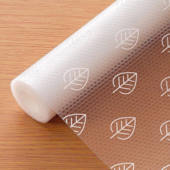 Cooyes Shelf Paper for Kitchen Cabinets Non Adhesive, Waterproof & Oil-Proof Kitchen Drawer Liner for Refrigerator Drawer Fridge Cupboard (23.6 Inch W x 354 Inch L)