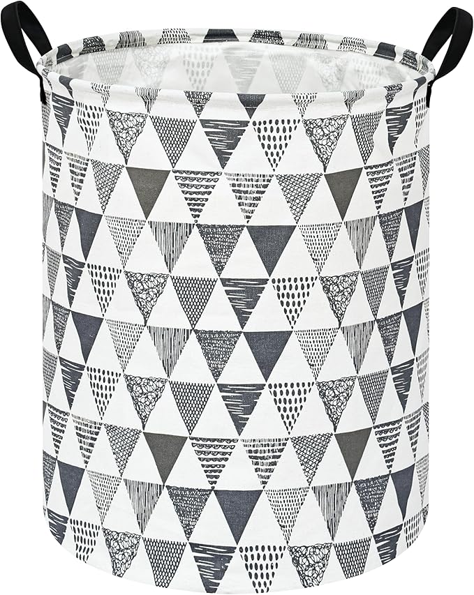 Baby Waterproof Storage Basket Kids Hamper Nursery Bins Organizer Gift Toy Box Laundry Basket for Women Large Canvas Collapsible Chest for Home/Dorm/Office/Room Decor