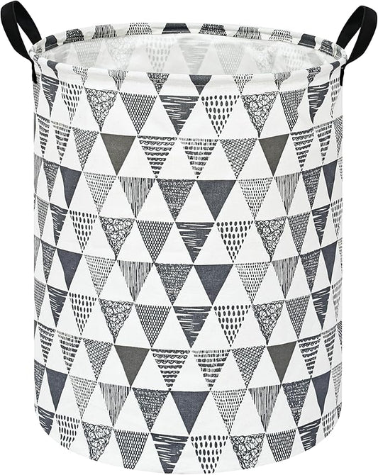 Baby Waterproof Storage Basket Kids Hamper Nursery Bins Organizer Gift Toy Box Laundry Basket for Women Large Canvas Collapsible Chest for Home/Dorm/Office/Room Decor