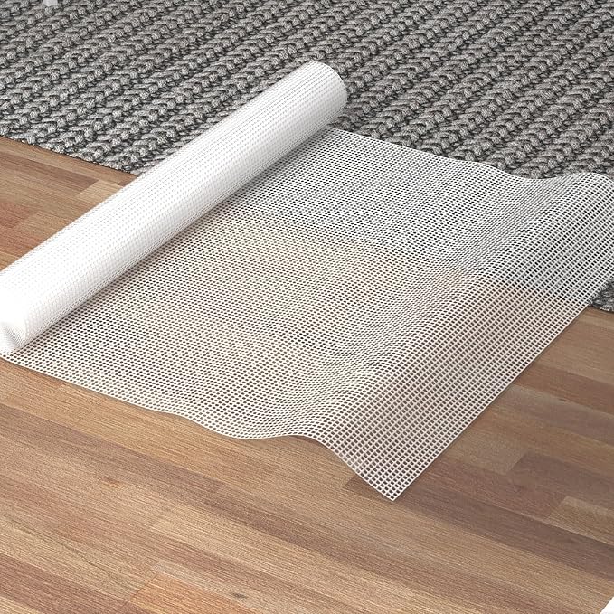 Comfypad Silicone Non-Slip Rug Pad, Anti Skid Thin Area Rug Pad Gripper, Under Carpet Rug Mats for Hardwood Surface Floors, Keep Rugs in Place-6x9 Ft