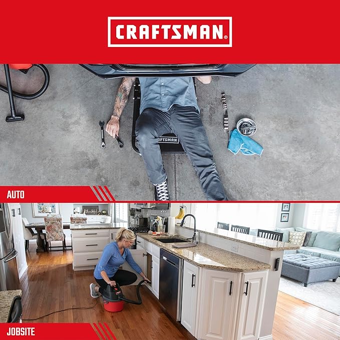 CRAFTSMAN CMXZVBE38605 1-1/4 in. Extension Wand Wet Dry Vac Attachment, Industrial-Grade Shop Vacuum Accessory for Extending Reach While Cleaning, Fits 1-1/4 in. Hose Diameter