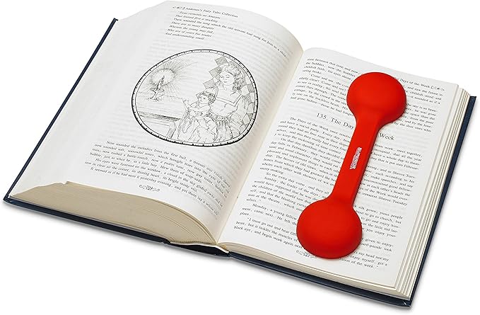 Bookmark/Weight-Page Holder-Holds Books Open and in Place-RED-by Superior Essentials