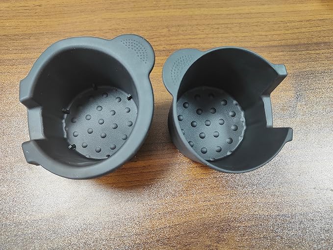 Kallia Cup Holder Center Console Inserts Fits for 2002-2008 Ford Focus Part # Driver -3S4Z-5413562-AAA and Passenger-2S4Z-5413562-BAG Cup Holder Rubber Liner