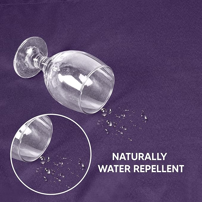 Utopia Kitchen Rectangle Table Cloth 2 Pack (60x102 Inches, Purple), Machine Washable Polyester Table Cover for Dining, Buffet Parties, Picnics, Events, Weddings and Restaurants