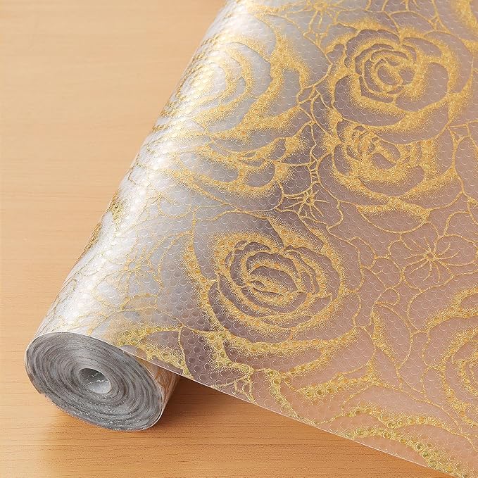 Cooyes Shelf Liner – Premium Non-Adhesive Cabinet & Drawer Liner for Kitchen – Waterproof Shelf Paper with Modern Pattern – Durable EVA Cabinet Mat – Easy to Cut （11.8" W x 236" L）