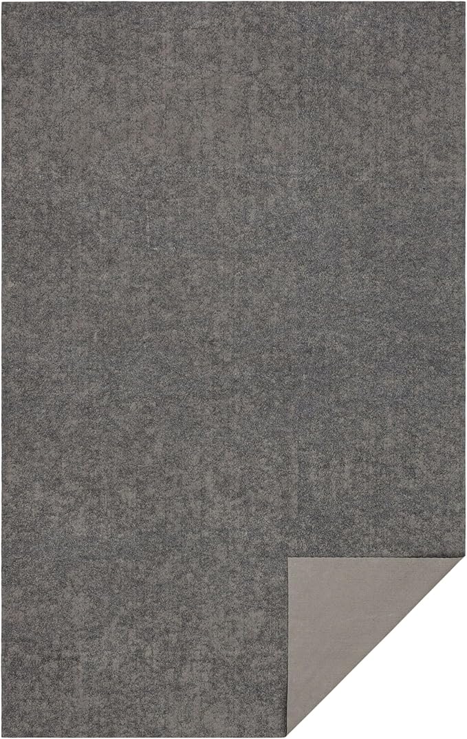 Mohawk Home 4’ x 6’ Non Slip Grip Rug Pad 1/8" Low Profile Felt Cushion + Rubber Gripper, Great for High Traffic Areas - Safe for All Floors