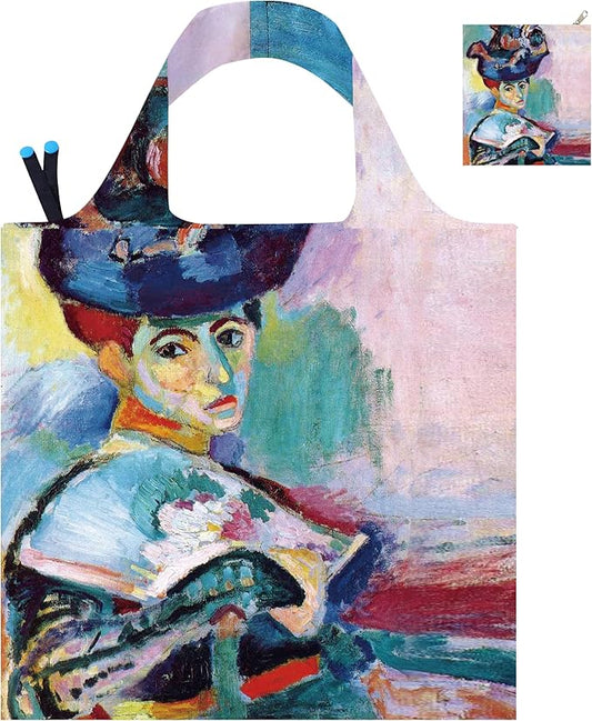 Reusable Grocery Bags, Oil Painting Art Tote Bags With Carry Pouch Waterproof Shopping Bags for Travel Daily Use