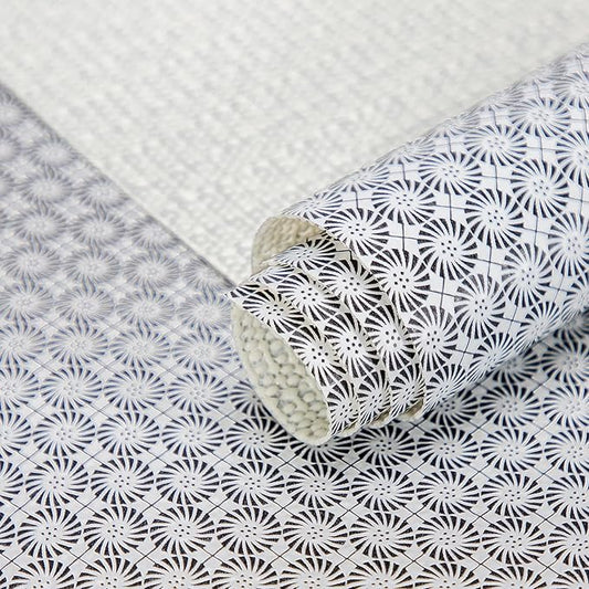 RAY STAR 18X96 Inch Shelf Liner for Kitchen Cabinets, Non-Adhesive Cabinet Liner Washable, PVC Drawer Liner for Dresser Non-Slip Bathroom (Black Circle)(2 Roll)