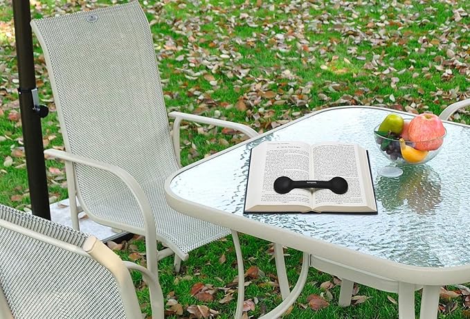 Bookmark/Weight-Page Holder-Holds Books Open and in Place-Black-by Superior Essentials