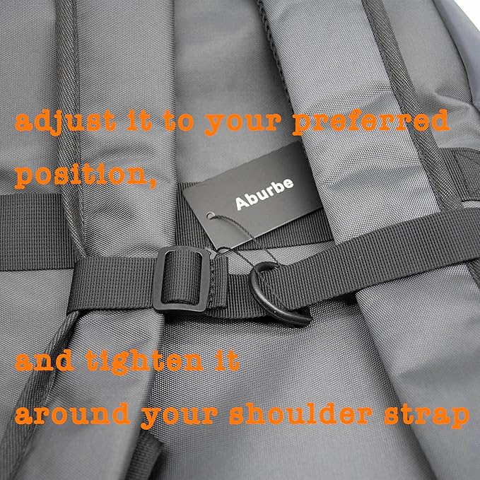 Backpack Chest Strap, Universal Add on Adjustable Sternum Strap, Chest Belt Replacement, with Heavy Duty Quick Release Buckle Clip, for Travel, Hiking, Camping, School(Black)